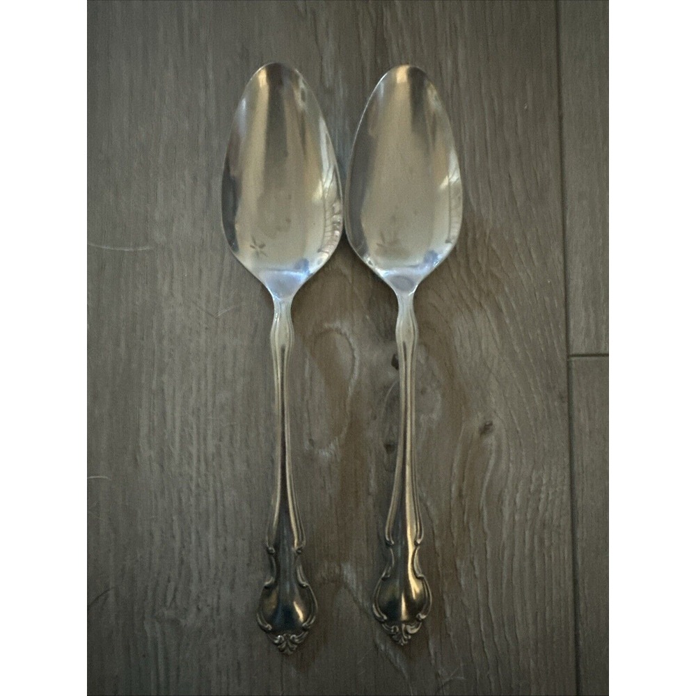 2 Pcs Wm Rogers Mfg Co ROYAL SPLENDOR Serving Spoons International Silver